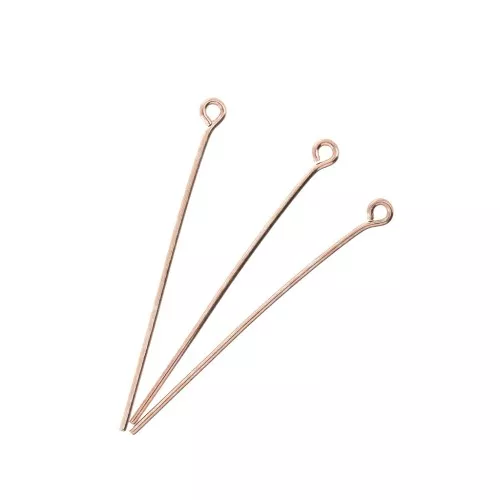 Bastón cabeza redonda 38x0.80 mm - Dorado rosa x 25