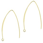 Ganchos pendientes hilo para decorar 42 mm - Dorado con oro fino x2|raw }}