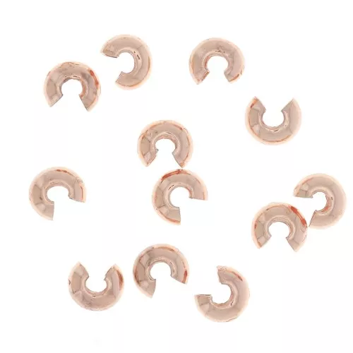 Tapachafas 3 mm - Dorado rosa x50