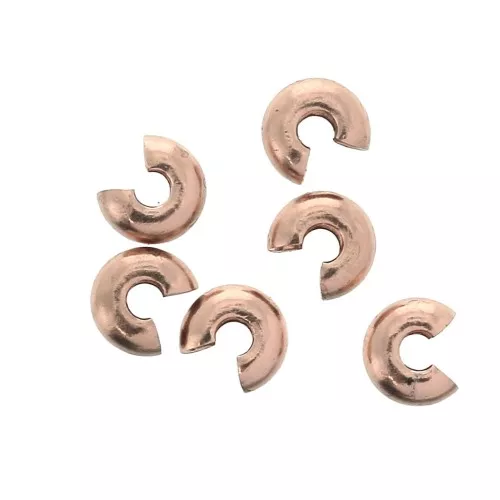 Tapachafas 4 mm - Dorado rosa x50