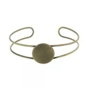 Pulsera engaste de latón para cabuchón redondo 20 mm - Bronce x1