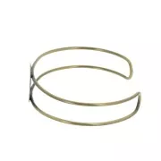 Pulsera engaste de latón para cabuchón redondo 20 mm - Bronce x1