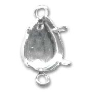 Engaste separador PureCrystal 4320 14x10 mm plateado