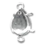 Engaste separador PureCrystal 4320 14x10 mm plateado