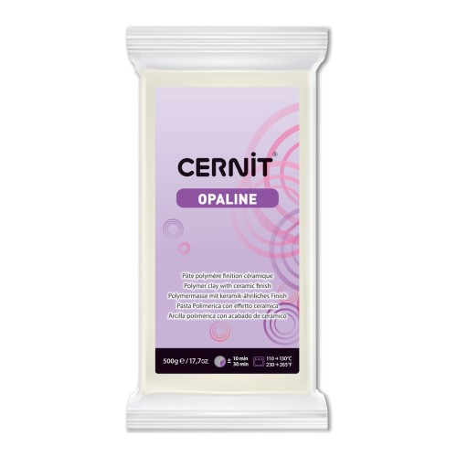 Pasta arcilla polimérica Cernit Opaline 500 gr Blanco 010
