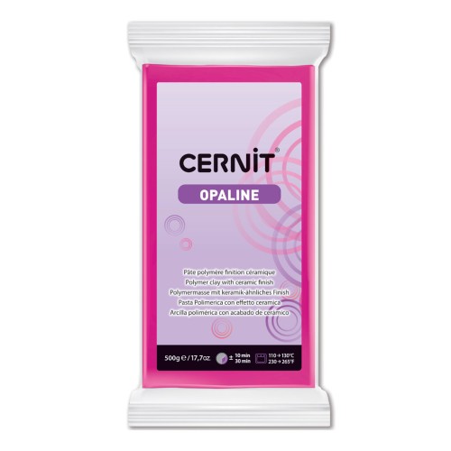 Pasta arcilla polimérica Cernit Opaline 500 gr Magenta 460