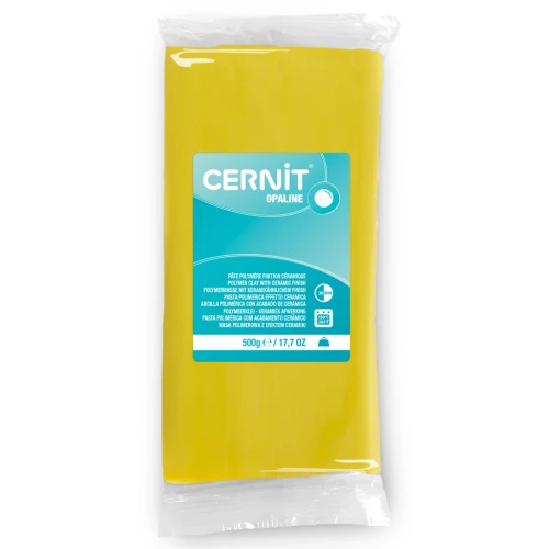 Pasta arcilla polimérica Cernit Opaline 500 gr Amarillo Color primario 717