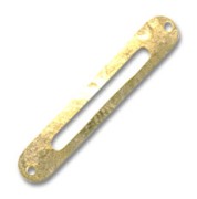 Separador rectángulo 2 agujeros 40x7 mm Dorado con oro fino x1|raw }}