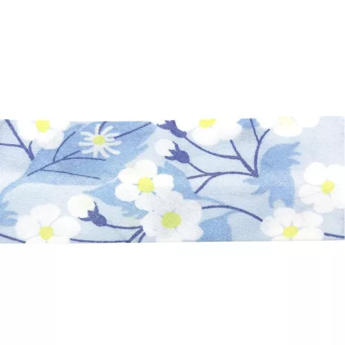 Cinta al bies tela Liberty - Mitsi - Myosotis x1m