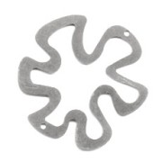 Separador design hueco 2 agujeros 36 mm plateado envejecido x1|raw }}