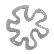 Separador design hueco 2 agujeros 36 mm plateado envejecido x1