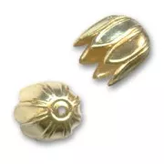 Casquilla tulipán  9 mm dorado con oro fino x1