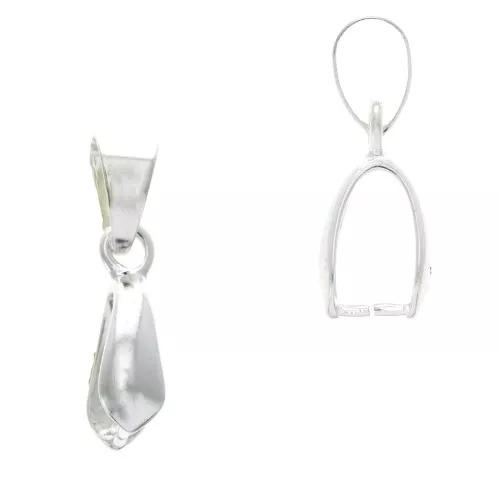 Enganche para colgante 20 mm para hacer tus propias piezas de Joyería y bisutería - Chapado en plata fina x1