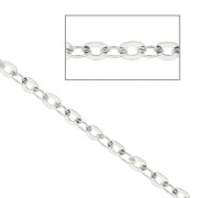 Cadena malla Forçat 1.3x1.6 mm Plata 925 x50cm|raw }}