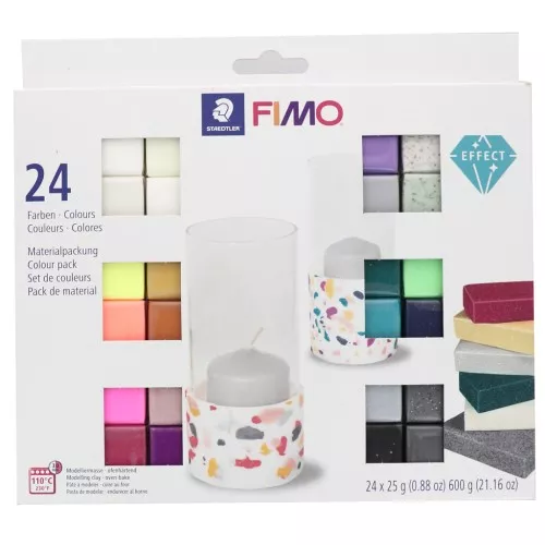Surtido de 24 colores Pasta Fimo Effect