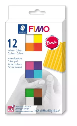 Surtido de 12 colores Pasta Fimo Soft Basic