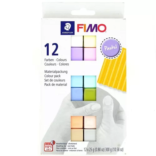 Surtido de 12 colores Pasta Fimo Soft Pastel