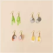 Surdido de entrepiezas de plástico para hacer joyas DIY - Verde/Rojo