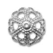 Casquilla filigrana 14 mm plateado envejecido x1|raw }}