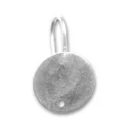 Ganchos disco 12 mm plateado antiguo x2