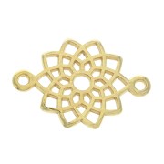Entrepieza mandala de zamac 2 agujeros 20 mm - Dorado con oro fino x1|raw }}
