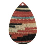 Dije gota de acero estampado étnico 36x24 mm - Dorado / Etnico x1|raw }}