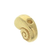 Cuenta de metal concha 10x8 mm para hacer joyas DIY - Dorado x1
