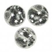 Cequies ajados estrellados 15 mm plateado antiguo x5|raw }}