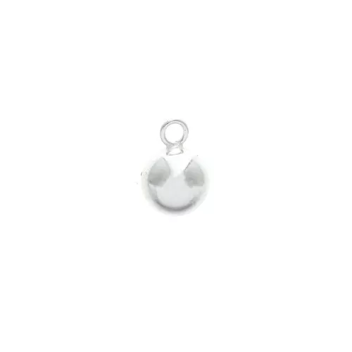 Dije forma bola 6 mm para hacer joyas fantaisie de Plata 925 x1