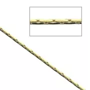 Cadena malla paloma redonda 1 mm chapado de Oro 3 micras x50 cm