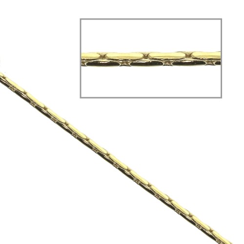 Cadena malla paloma redonda 1 mm chapado de Oro 3 micras x50 cm