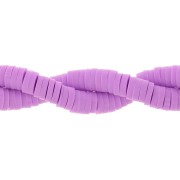 Arandelas Heishi de arcilla polimérica 4x1 mm Parme x45 cm