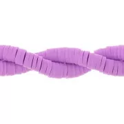 Arandelas Heishi de arcilla polimérica 4x1 mm Parme x45 cm