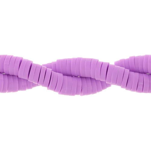 Cuentas arandalas Heishi de arcilla polimérica 4x1 mm Parma x45 cm