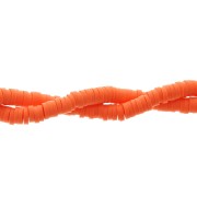 Arandelas Heishi de arcilla polimérica 4x1 mm Orange foncé x39 cm|raw }}