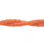 Cuentas arandalas Heishi de arcilla polimérica 4x1 mm Salmón x39 cm