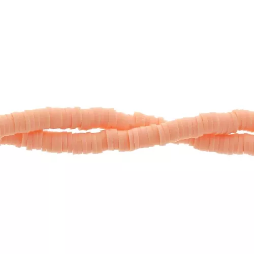 Cuentas arandalas Heishi 4x1 mm Salmón claro x39 cm