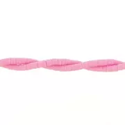 Cuentas arandalas Heishi 4x1 mm Rosa brillante x45 cm