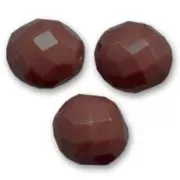 Facetadas 12 mm Opaque Chocolate x5
