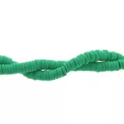 Cuentas arandalas Heishi 4x1 mm Verde x39 cm