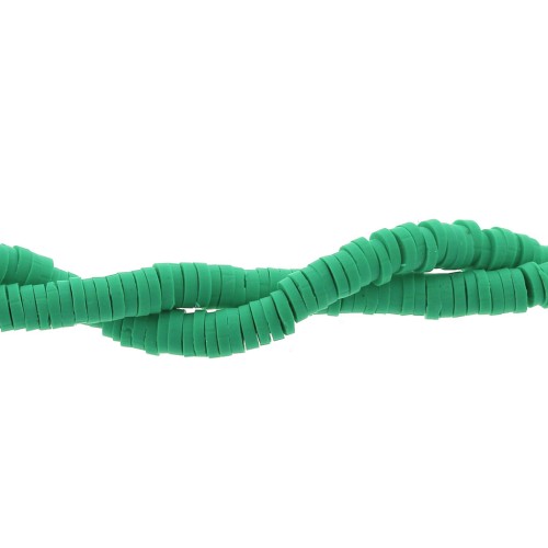 Cuentas arandalas Heishi 4x1 mm Verde x39 cm