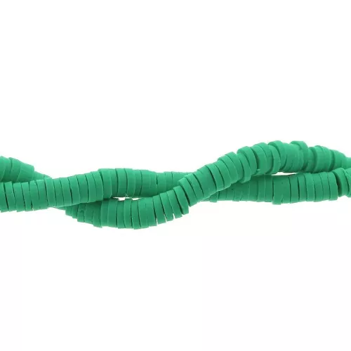 Cuentas arandalas Heishi 4x1 mm Verde x39 cm