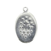 Medalla resina epoxi Virgen para hacer joyas 25 mm - Verde x1