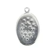 Medalla resina epoxi Virgen para hacer joyas 25 mm - Verde x1