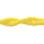 Arandelas Heishi de arcilla polimérica 5x1 mm Amarillo claro x37 cm