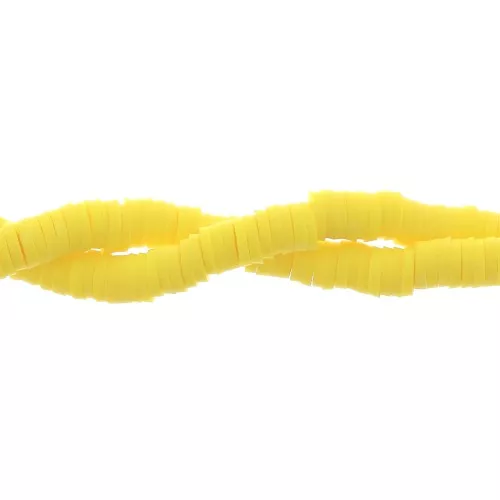 Cuentas arandalas Heishi 5x1 mm Amarillo sol x37 cm