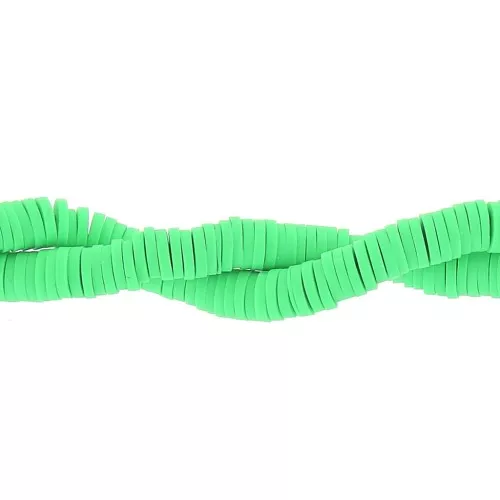 Cuentas arandalas Heishi 5x1 mm Verde claro x39 cm