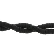Arandelas Heishi de arcilla polimérica 5x1 mm Negro x45 cm
