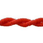 Cuentas arandalas Heishi de arcilla polimérica 6x1 mm Rojo x39 cm