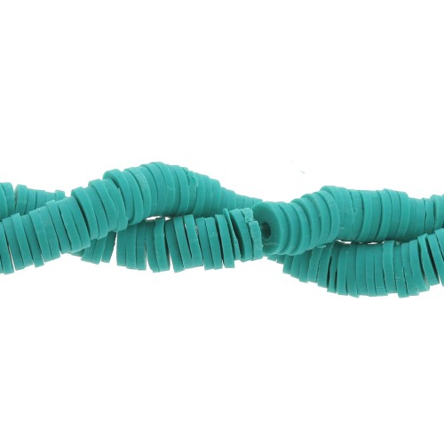 Cuentas arandalas Heishi 6x1 mm Azul turquesa x40 cm